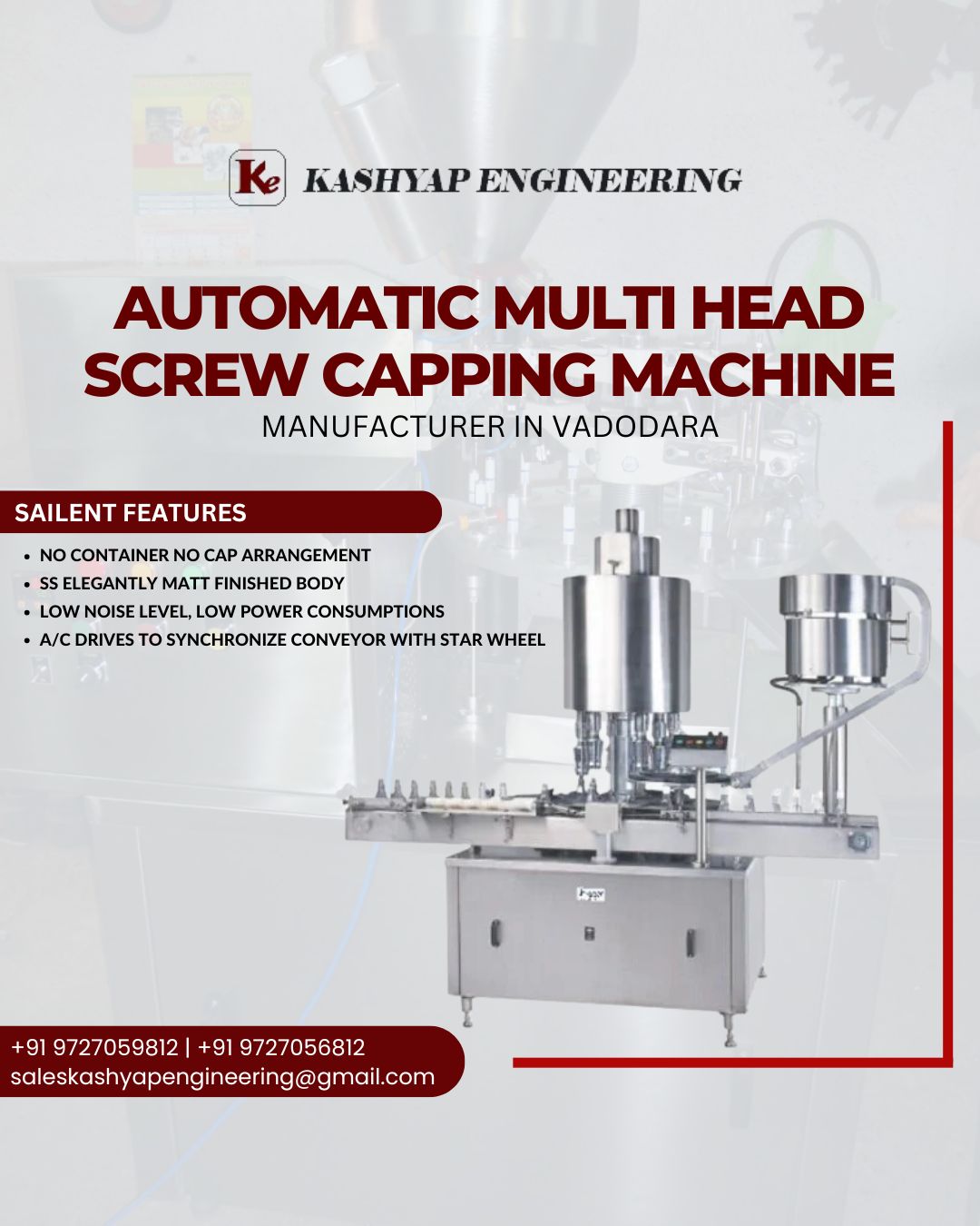 Automatic Multi Head Screw Capping Machine Manufacturer in Vadodara: Advanced Sealing Solutions