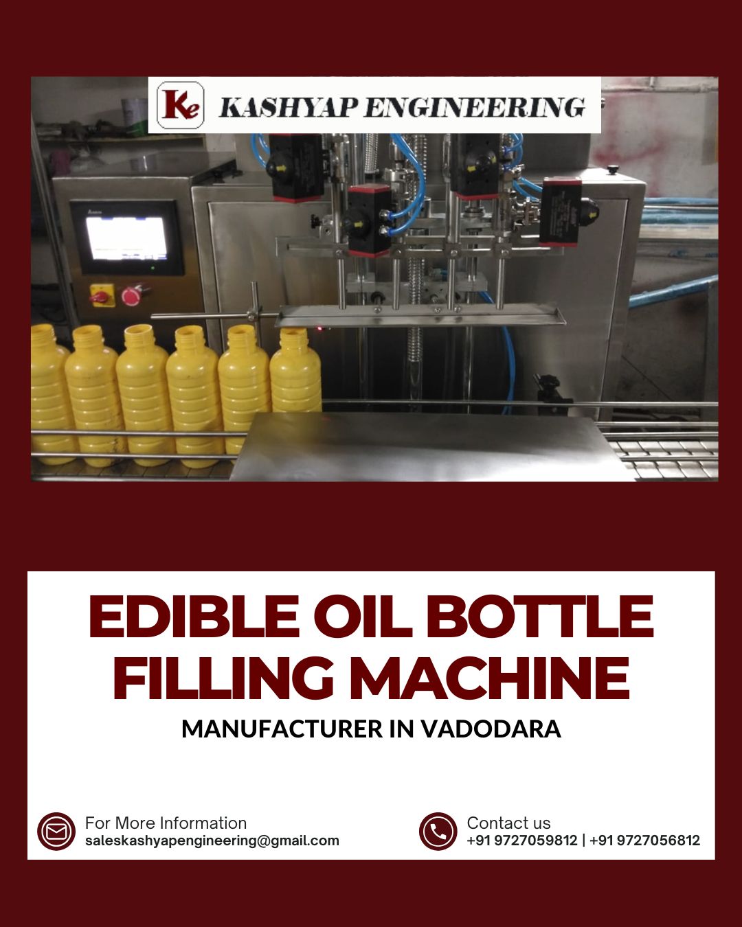 Edible Oil Bottle Filling Machine: High-Precision Bottling Solutions by Kashyap Engineering
