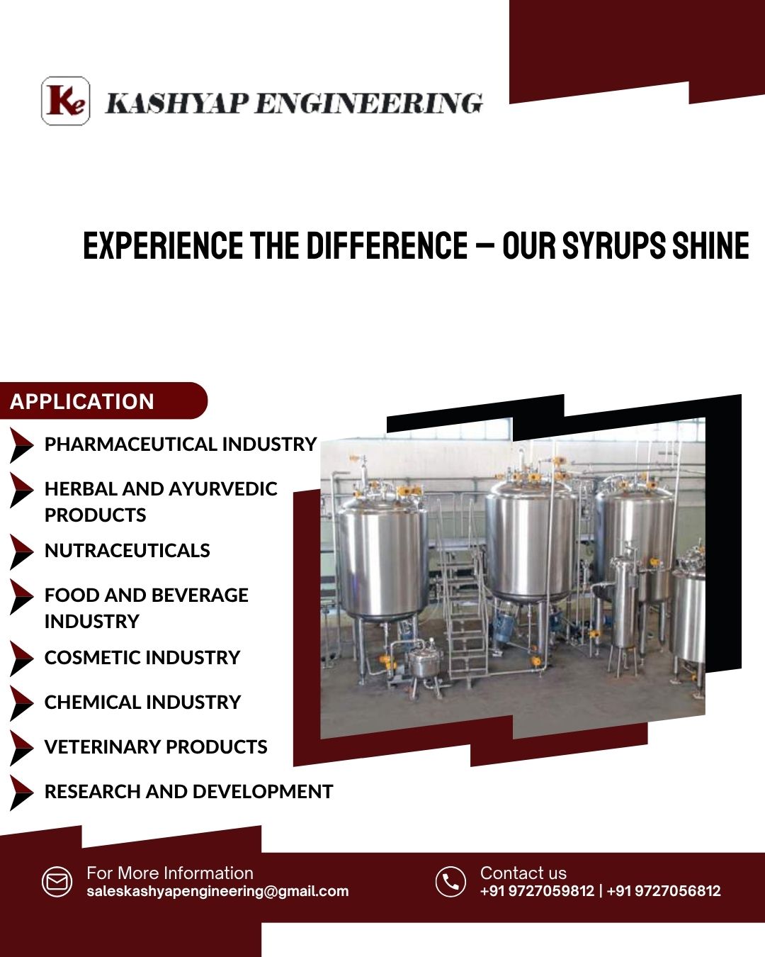 Experience the Difference – Our Syrups Shine | Kashyap Engineering