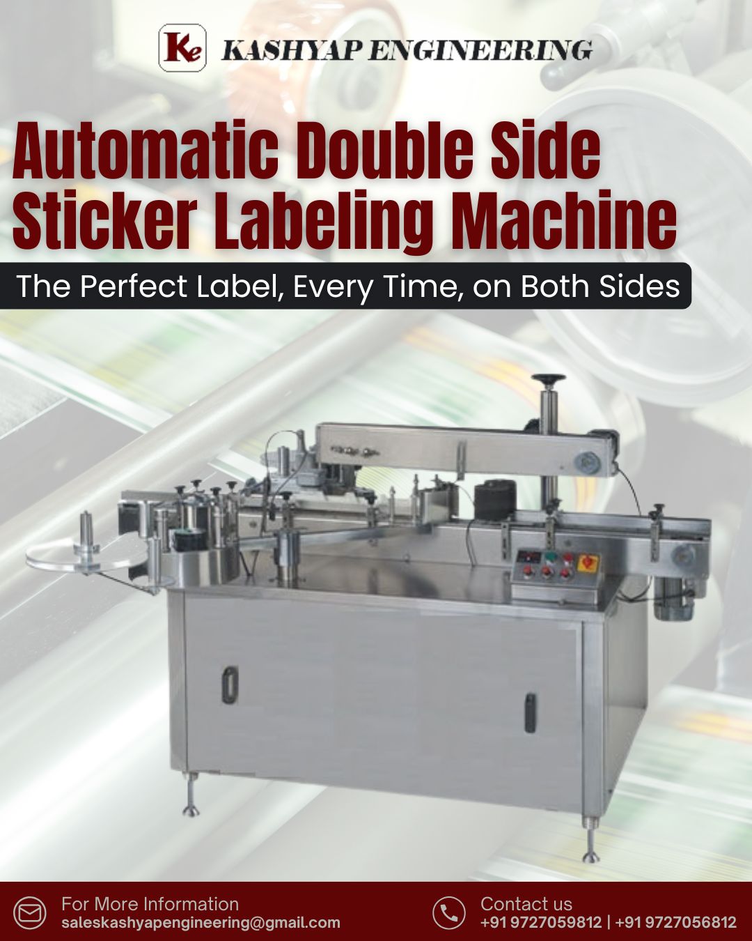 Automatic Double Side Sticker Labeling Machine – Kashyap Engineering
