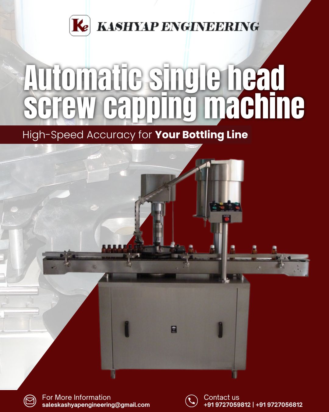 Automatic Single Head Screw Capping Machine for High-Speed Bottling Lines