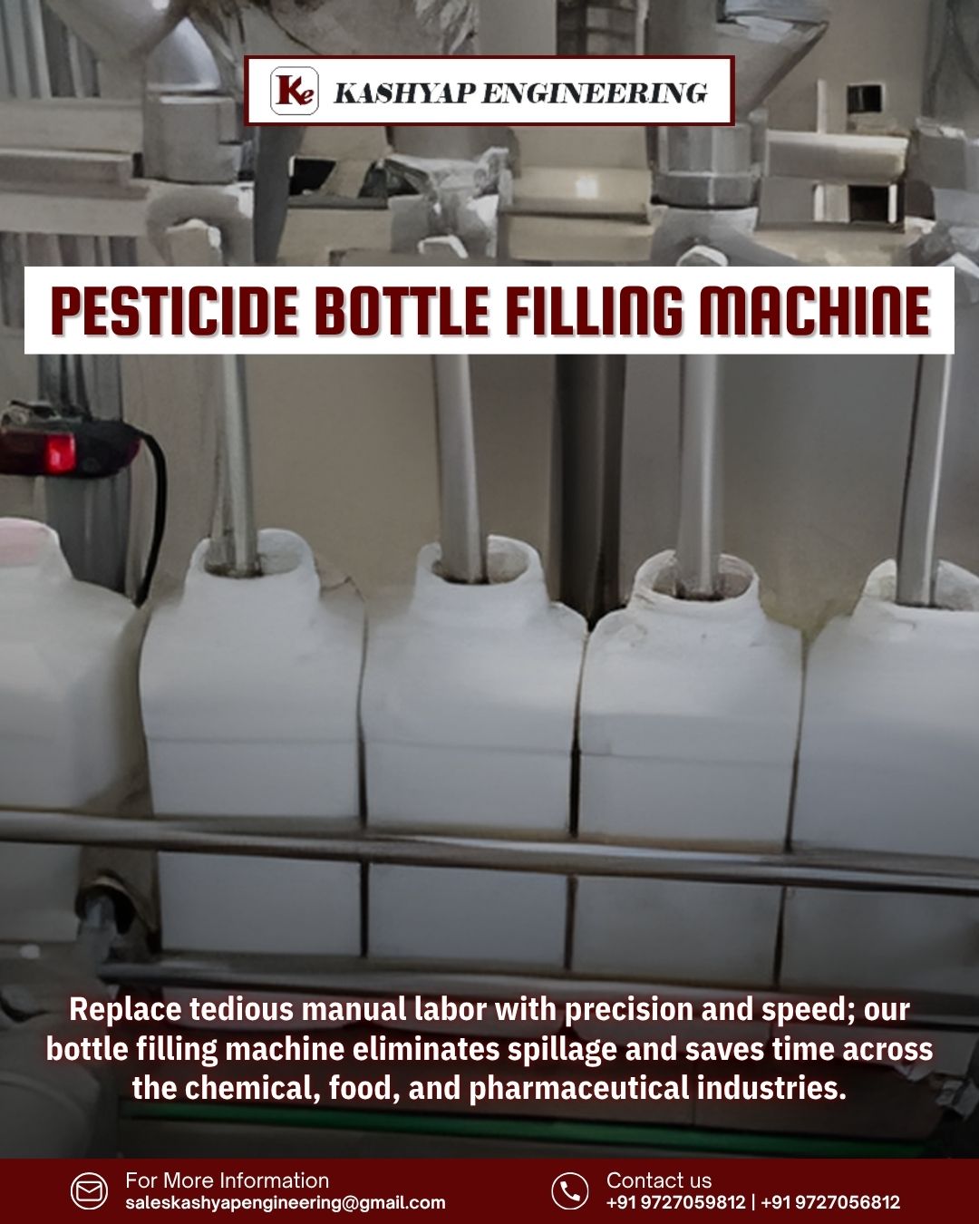 Pesticide Bottle Filling Machine for Accurate & Spill-Free Packaging