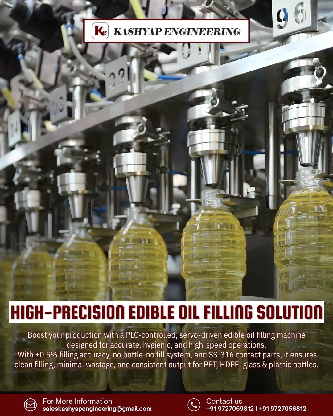 High-Precision Edible Oil Filling Solution for Automated Packaging