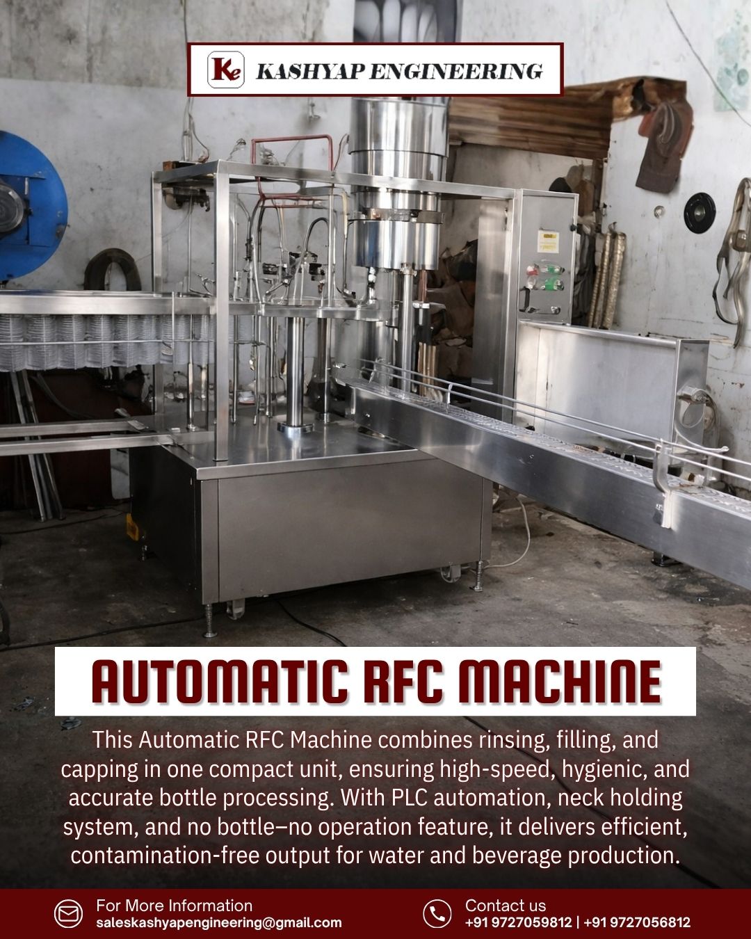Automatic RFC Machine for Hygienic Bottle Processing